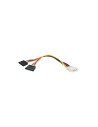 Startech PYO2LP4SATA Cable Alimentación Divisor Molex 4 Pines a 2x SATA Macho/Hembra 30cm