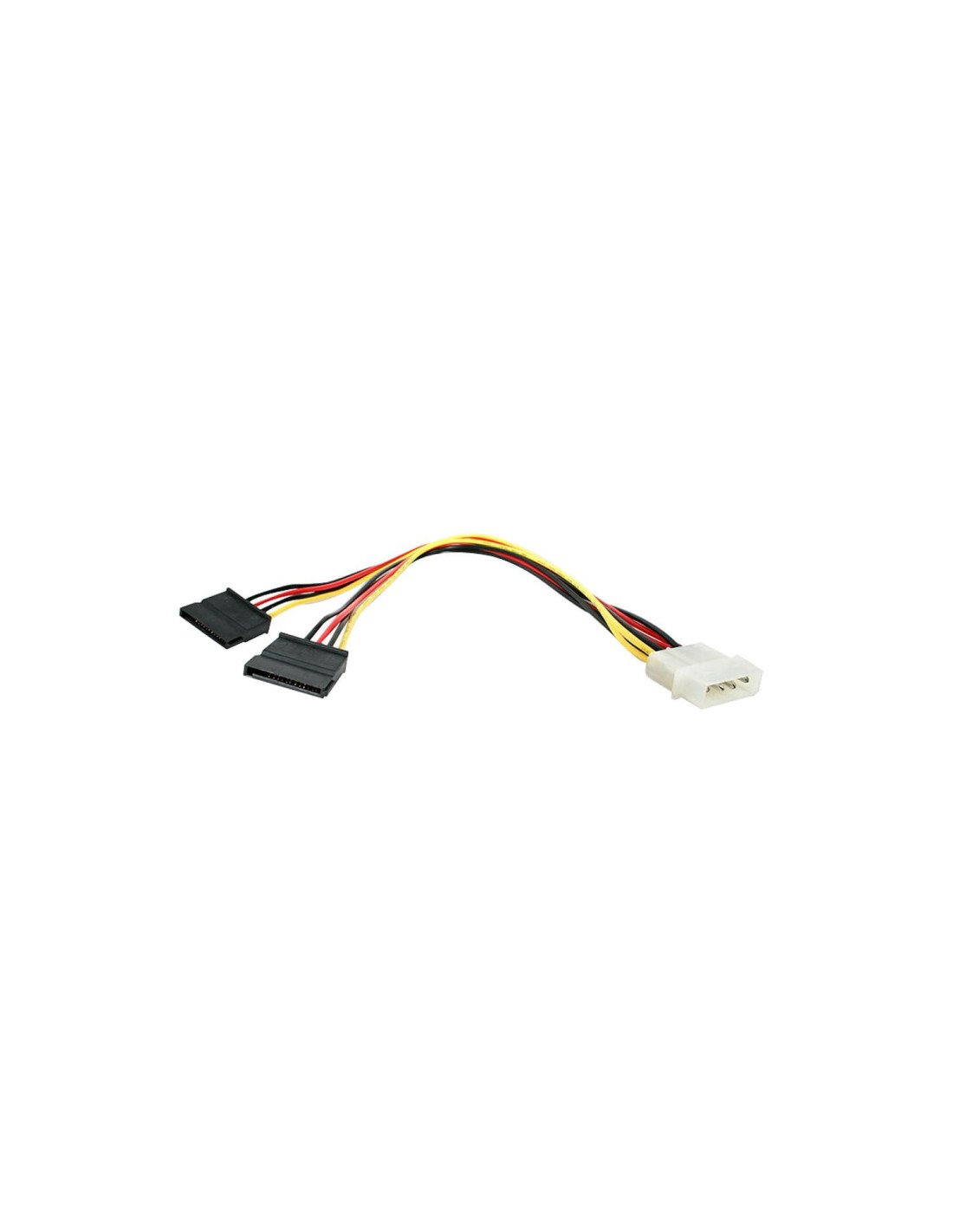 Startech PYO2LP4SATA Cable Alimentación Divisor Molex 4 Pines a 2x SATA Macho/Hembra 30cm