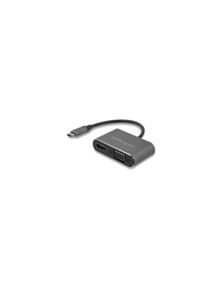 StarTech.com Adaptador USB-C a VGA y HDMI - 2en1 - 4K 30Hz - Gris Espacial - Adaptador Gráfico Externo USB Tipo C