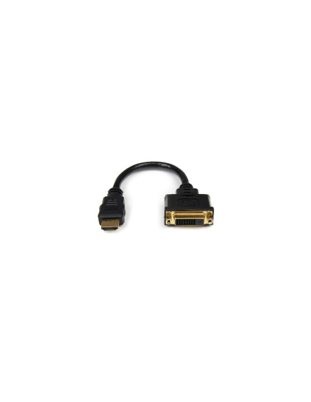 StarTech.com Adaptador de 20cm HDMI Macho a DVI-D Hembra - Cable Conversor de VÍ­deo - Negro