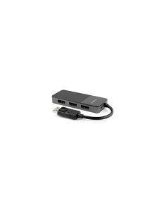 StarTech.com Hub MST Splitter Divisor USB-C a 10Gb de 4 Puertos DisplayPort - DP 1.4 - EDID - Negro Gris