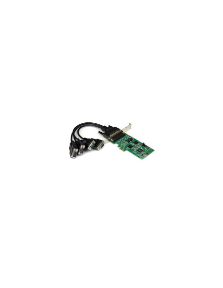 StarTech.com Tarjeta Adaptadora PCI Express PCIe de 4 Puertos Serie Serial Combo RS232 y RS485 RS 422 DB9