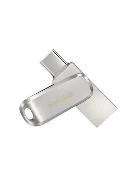 SanDisk Ultra Dual Drive Luxe Pendrive flash 128GB USB tipo-a tipo-c 3.2 gen 1 Acero inoxidable SDDDC4-128G-G46