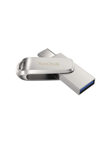 SanDisk Ultra Dual Drive Luxe Pendrive flash 128GB USB tipo-a tipo-c 3.2 gen 1 Acero inoxidable SDDDC4-128G-G46