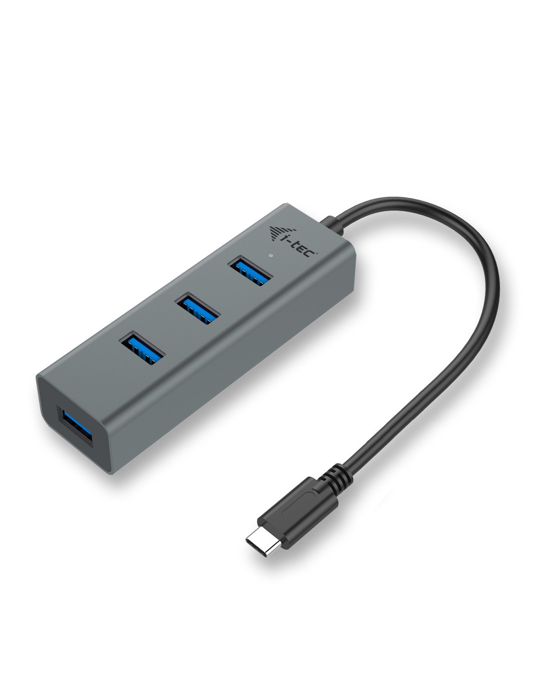 Hub i-tec metal usb tipo-c 4puertos usb 3.2 gen 1 gris C31HUBMETAL403