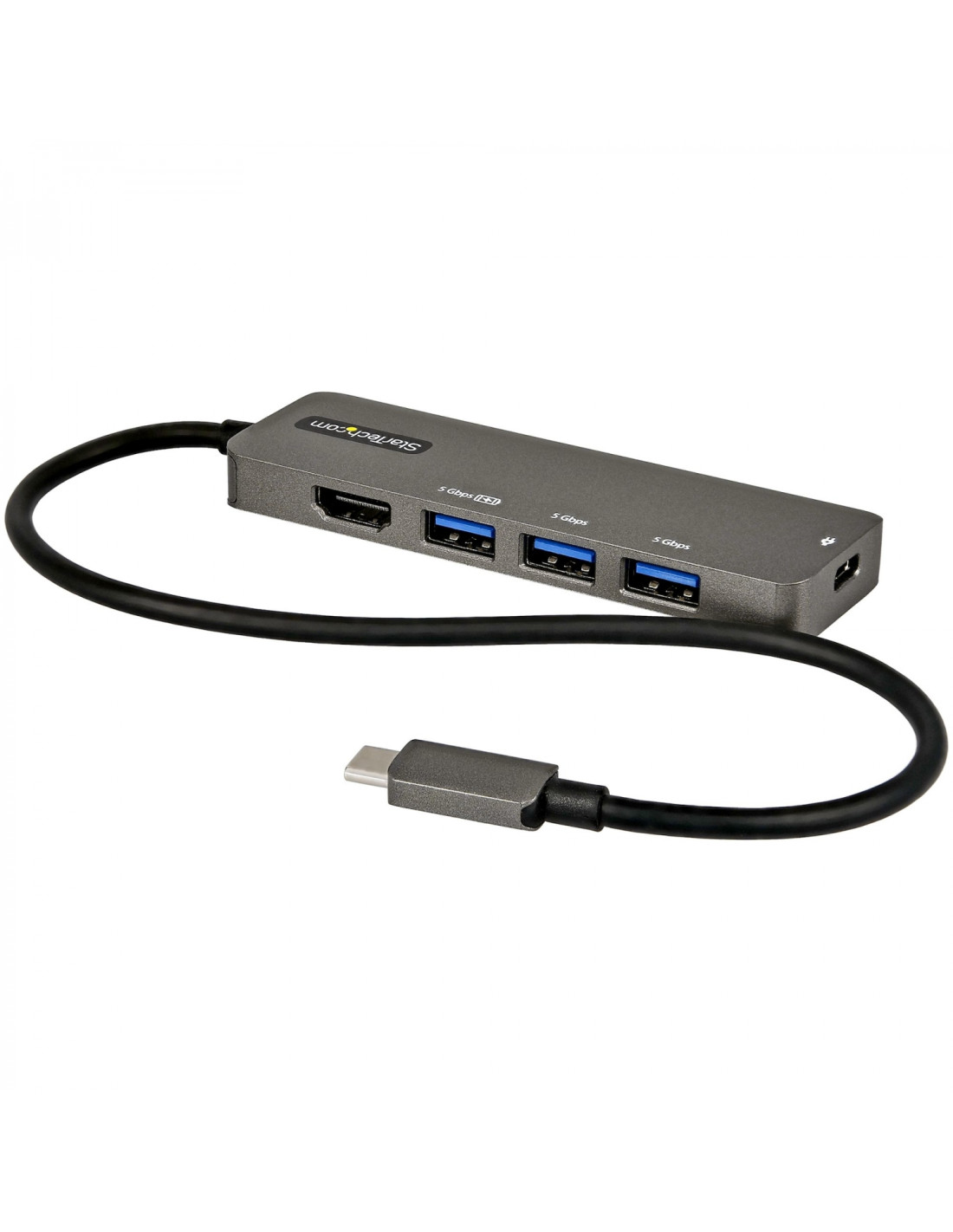 StarTech.com Hub usb 3.2 gen 1 tipo-c 4puertos negro gris