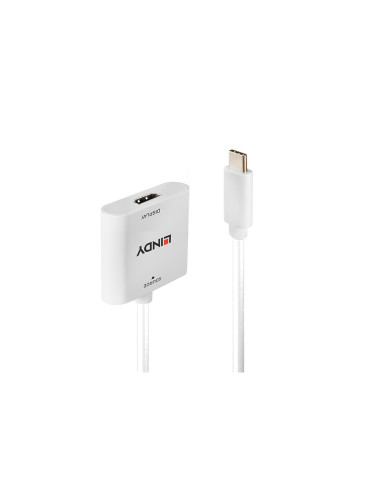 Lindy 43339 adaptador de cable de vÍ­deo 0,1 m USB Tipo C HDMI Blanco