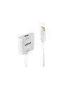 Lindy 43339 adaptador de cable de vÍ­deo 0,1 m USB Tipo C HDMI Blanco