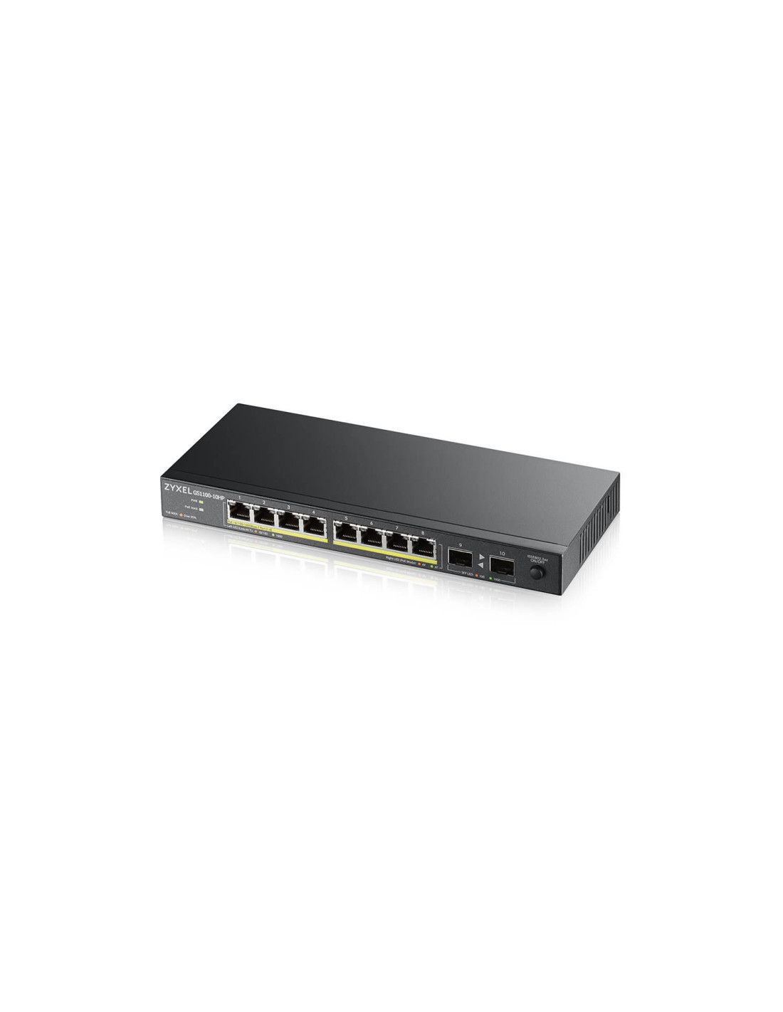 Zyxel GS1100-10HP v2 No administrado Gigabit Ethernet (10/100/1000) EnergÍ­a sobre Ethernet (PoE) Negro