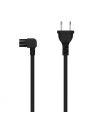 AISENS Cable Alimentación Acodado Forma 8, CEE7/16/M-C7/H, Negro, 1.8M