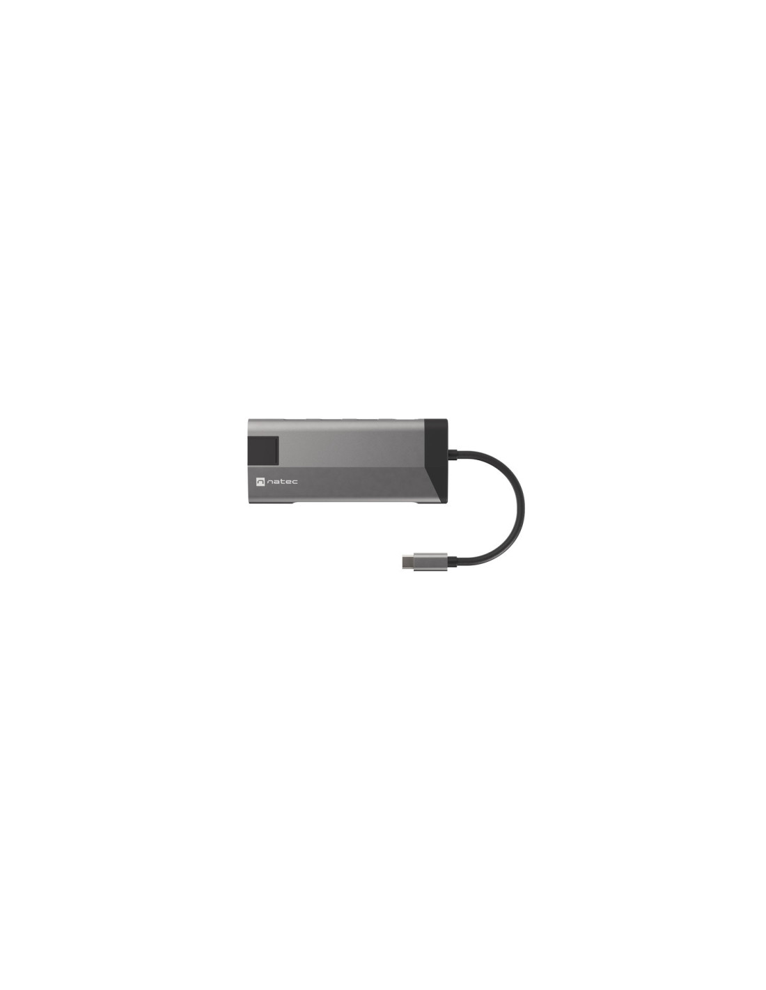 NATEC Fowler Plus USB Tipo C 1000 Mbit/s Negro, Gris