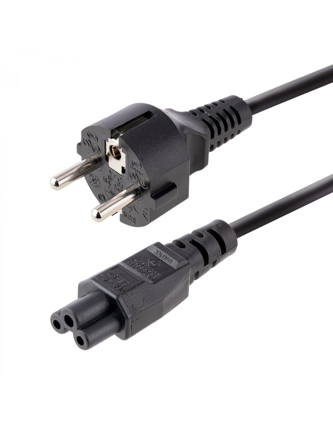 StarTech.com Cable de 3m de Alimentación de Repuesto para Ordenador Portátil, EU Schuko a C5, 2,5A 250V, 18AWG, para Cargador 