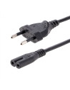 StarTech.com Cable de 2m de Alimentación para Ordenador Portátil o Impresora , UE a C7, 2,5A 250V, 18AWG, Cable de Repuesto pa