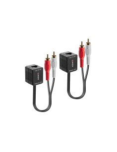 Lindy 70460 extensor audio/video Transmisor de señales AV Negro, Rojo, Blanco