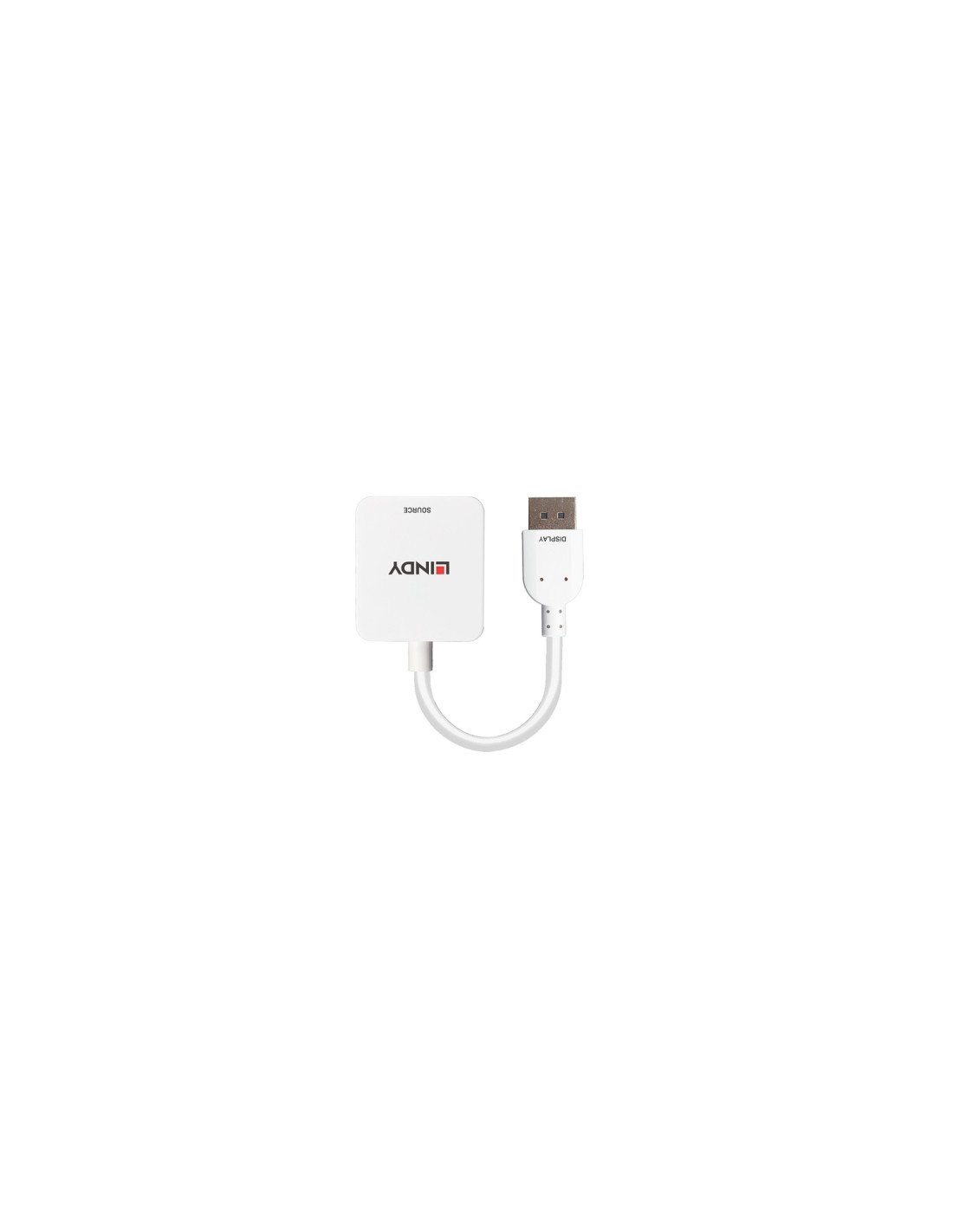 Lindy 38303 adaptador de cable de vÍ­deo 0,095 m HDMI tipo A (Estándar) DisplayPort Blanco