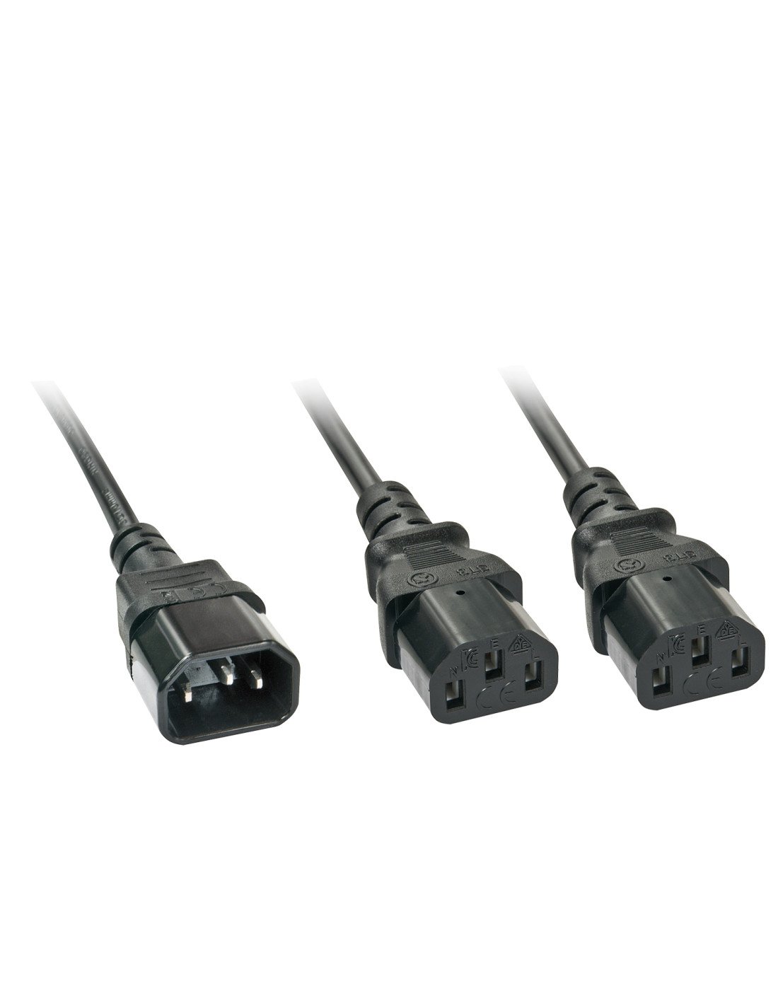 Lindy 30039 cable de transmisión Negro 2 m C14 acoplador Acoplador C13 2 x