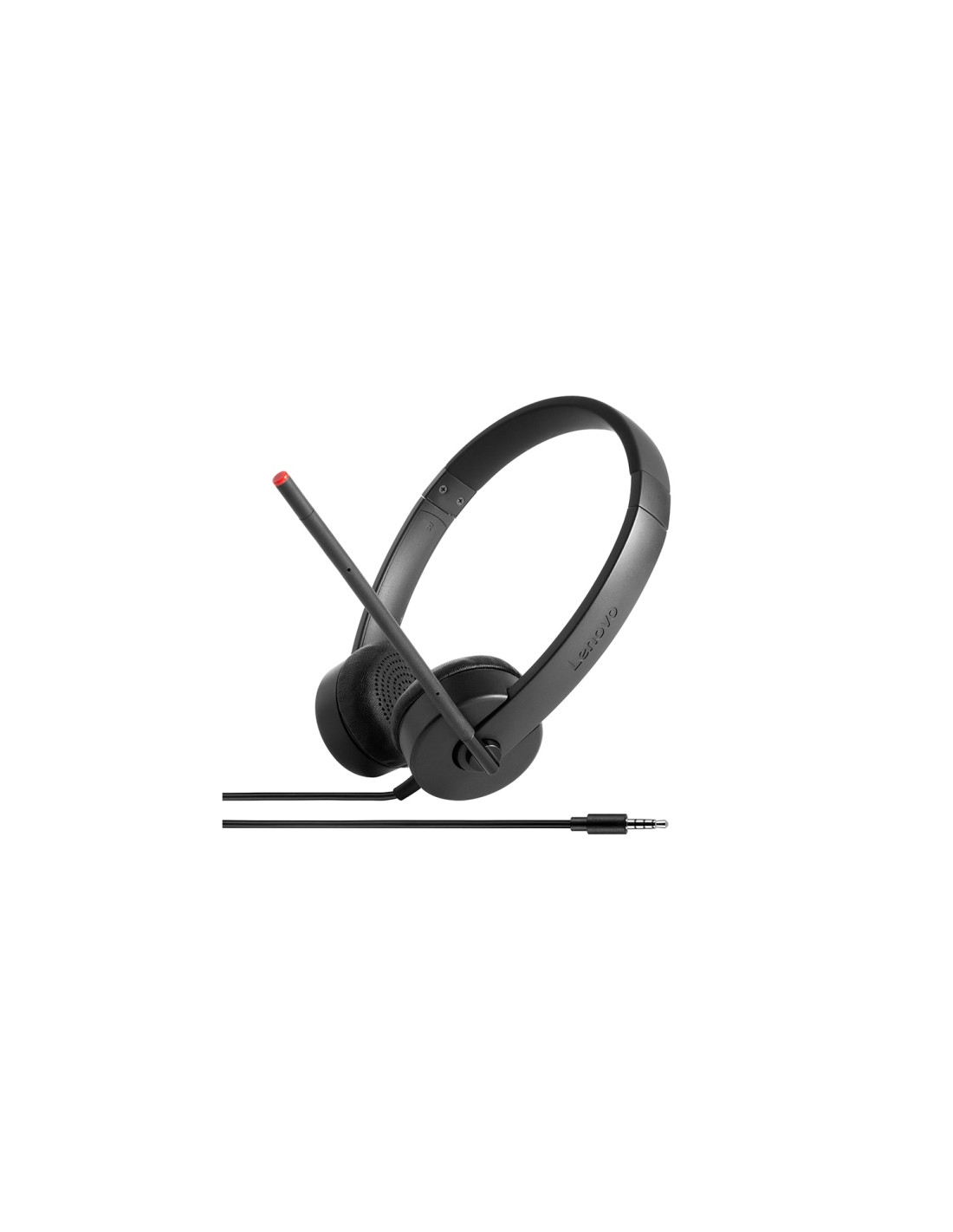 Lenovo Stereo Analog Auriculares Alámbrico Diadema Oficina/Centro de llamadas Negro