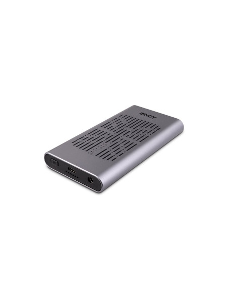 Lindy 43382 caja para disco duro externo Caja externa para unidad de estado sólido (SSD) Plata M.2