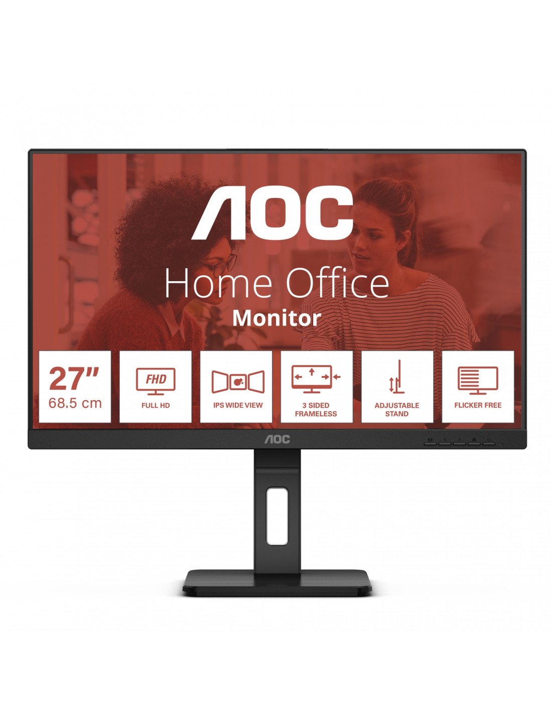 AOC E3 27E3QAF pantalla para PC 68,6 cm (27") 1920 x 1080 Pixeles Negro