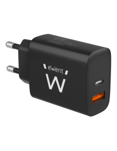Ewent EW1319 cargador de dispositivo móvil Universal Negro Corriente