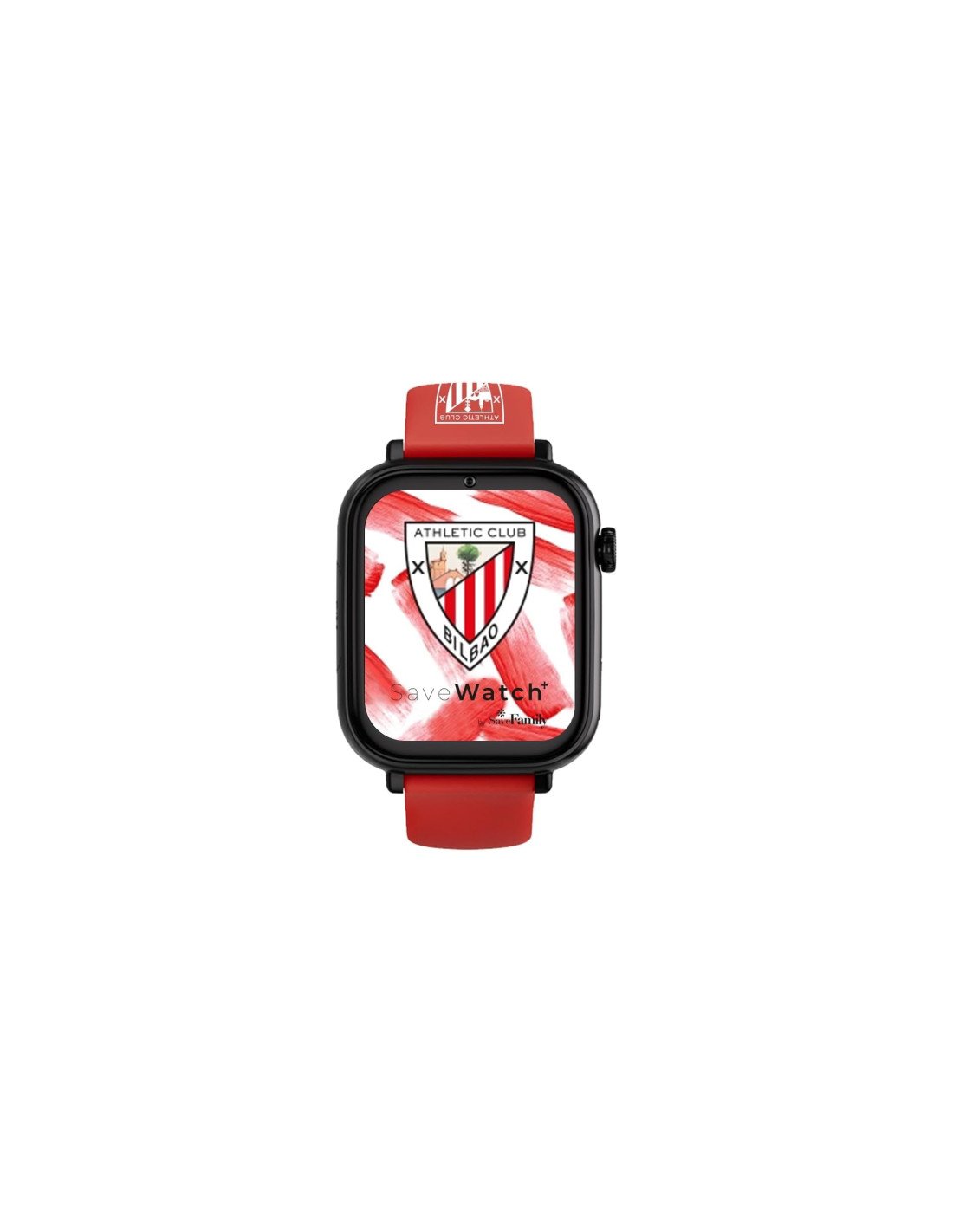 Save Family PLUS SmartWatch Ed. Athletic Club Bilbao con GPS y llamada Negro Correa Silicona Roja NO INCLUYE SIM