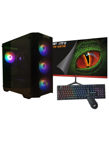 Zone Evil AMD Ryzen 5 4650G/16GB/1 Tb NVMe/Monitor 21.5 teclado y ratón Windows 11 Ordenador GamingPC
