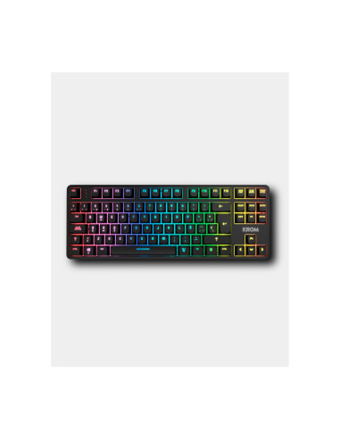 Krom NXKROMKERNELPROSP teclado Juego USB + RF Wireless + Bluetooth QWERTY Español Negro, Blanco