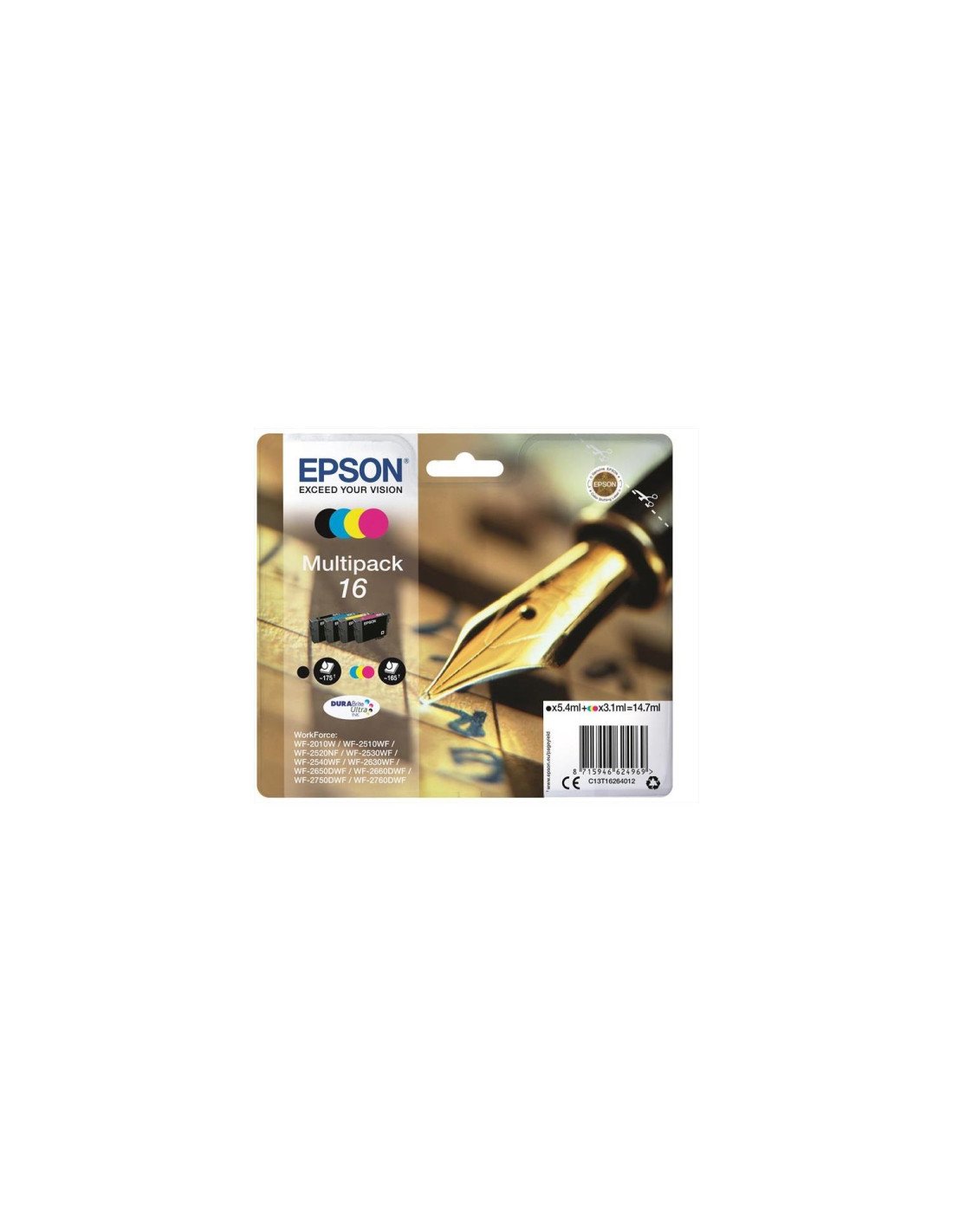 CARTUCHO EPSON 16 MULTIPACK 4COLORES C13T16264022