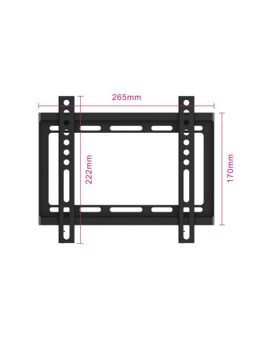 Ewent EW1501 soporte para TV 109,2 cm (43") Negro