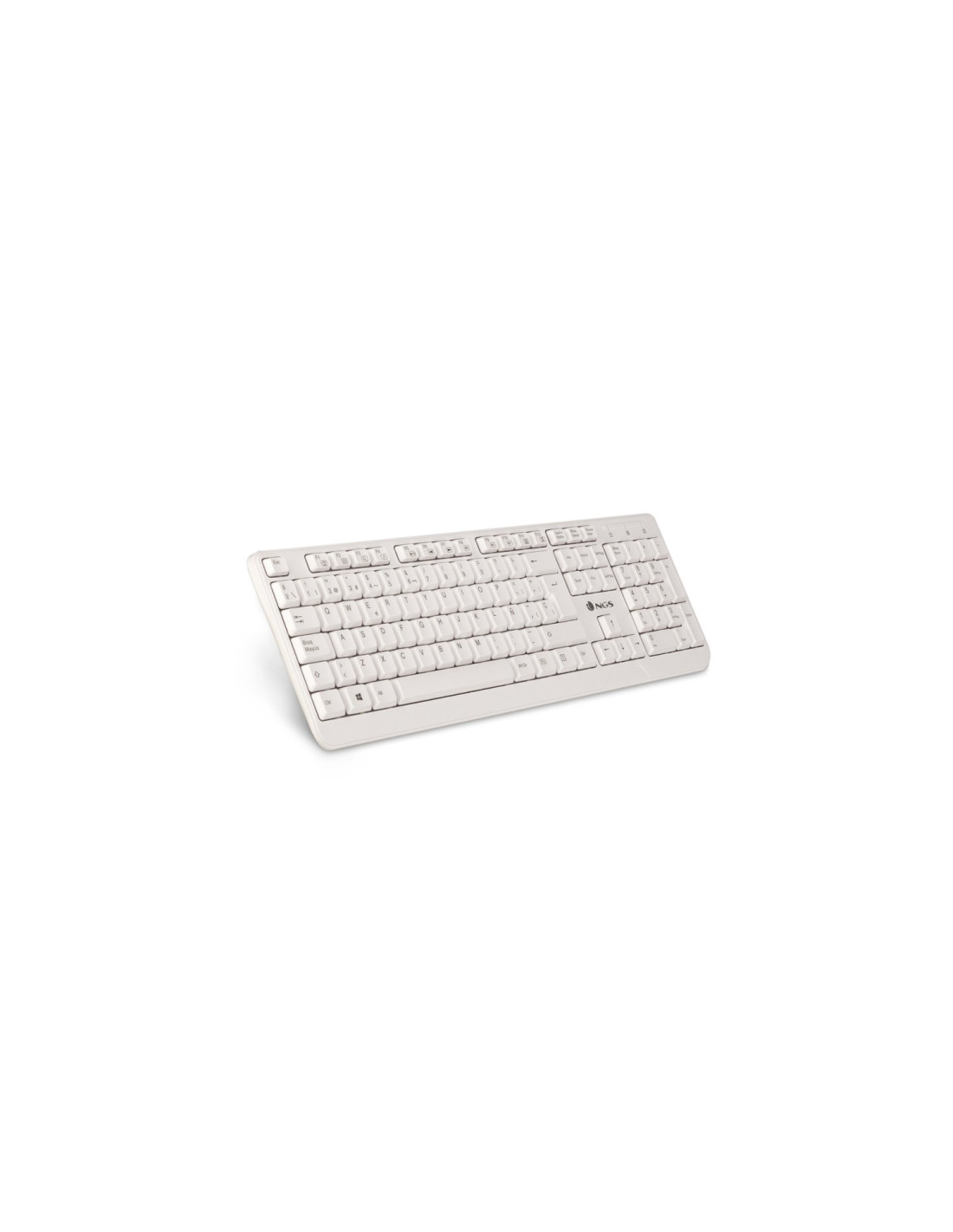 TECLADO NGS MULTIMEDIA SPIKE USB BLANCO spike