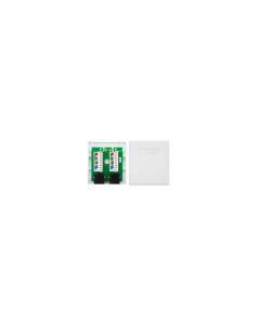 ROSETA DE SUPERFICIE NANOCABLE PARA RJ45 CAT6 UTP 2 TOMAS BLANCO 10.21.1502 2