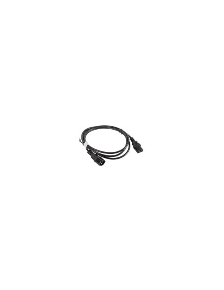 Lanberg CA-C13E-10CC-0018-BK cable de transmisión Negro 1,8 m C13 acoplador C14 acoplador