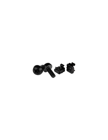 StarTech.com Paquete de 100 Tornillos y Tuercas Enjauladas Cage Nuts M6x12mm - Negro