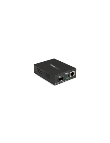 StarTech.com Conversor de Medios Ethernet Gigabit a Fibra con SFP abierto - Negro