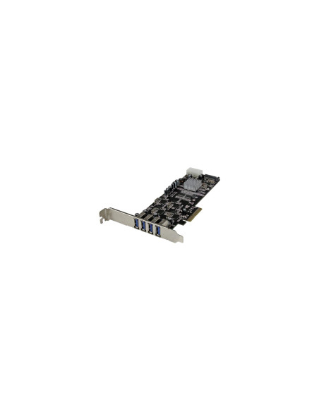 StarTech.com Adaptador Tarjeta PCI Express PCI-E 4 Puertos USB 3.0 UASP 2 Canales de 5Gbps con Alimentación Molex SATA