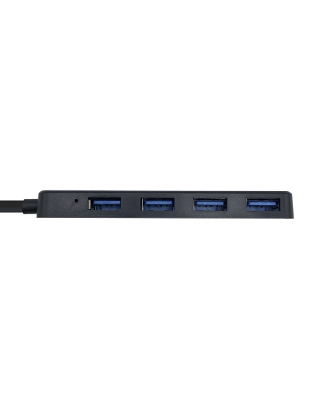 AISENS Hub USB 3.0, Tipo A/M - 4 x Tipo A/H, Negro, 30 cm