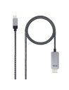 Cable conversor nanocable usb tipo-c macho a hdmi macho 1.8m aluminio negro 10.15.5102