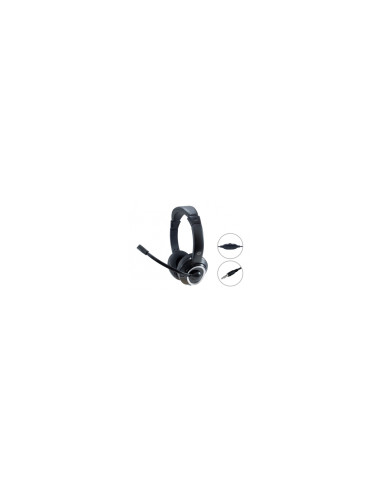 Auriculares diadema conceptronic conector de 3.5 mm negro POLONA02B