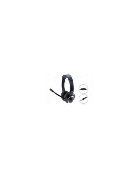 Auriculares diadema conceptronic conector de 3.5 mm negro POLONA02B