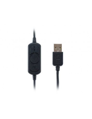Equip Auriculares Diadema USB tipo A Negro