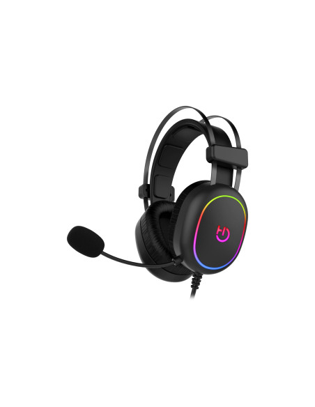 Hiditec Erys ARGB Auriculares Alámbrico Diadema Juego Negro