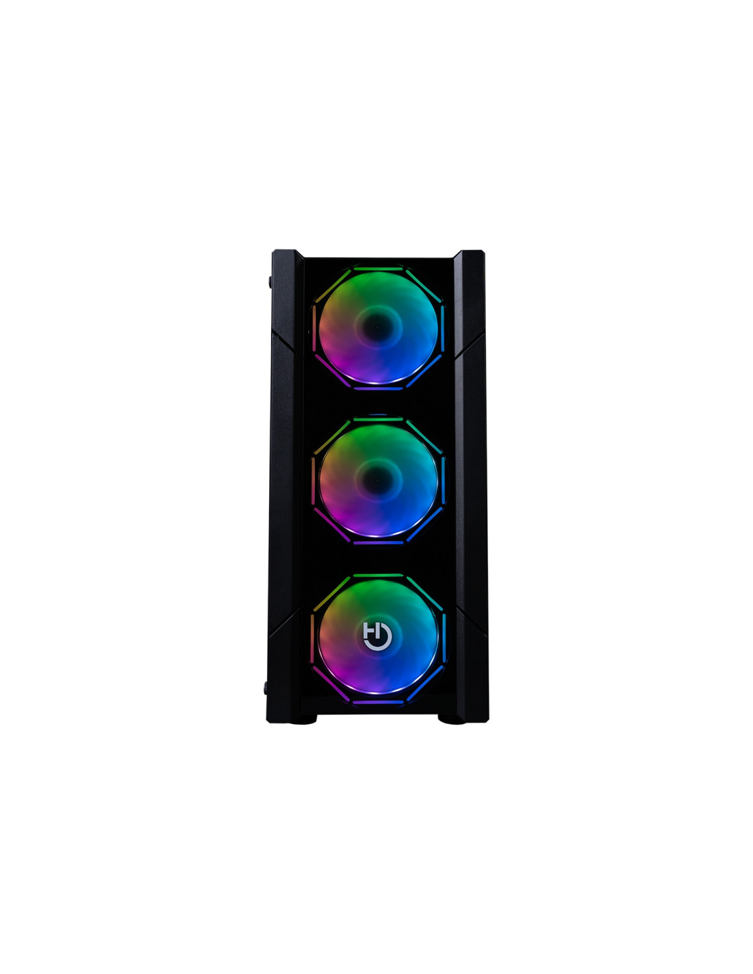 Hiditec V30 ARGB caja semitorre gaming spcc vidrio templado negro
