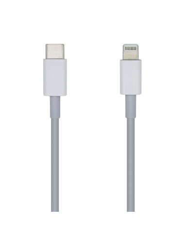 AISENS Cable USB 2.0 USB-С A Lightning PD 2A, Lightning/M-USB-С/M,
