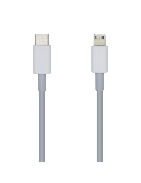 AISENS Cable USB 2.0 USB-С A Lightning PD 2A, Lightning/M-USB-С/M,