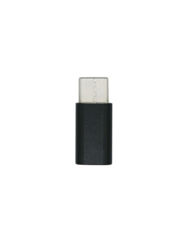AISENS Mini Adaptador USB-С USB 2.0, Tipo Micro-B/H-USB-С/M, Negro