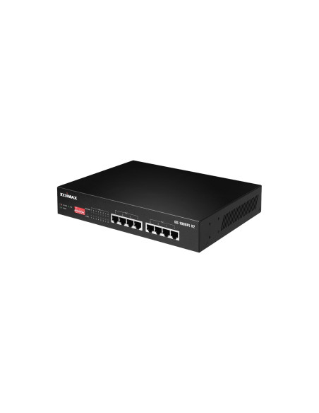 Edimax Switch Gestionado L2 Gigabit Ethernet (10/100/1000) energia sobre ethernet PoE 1U negro
