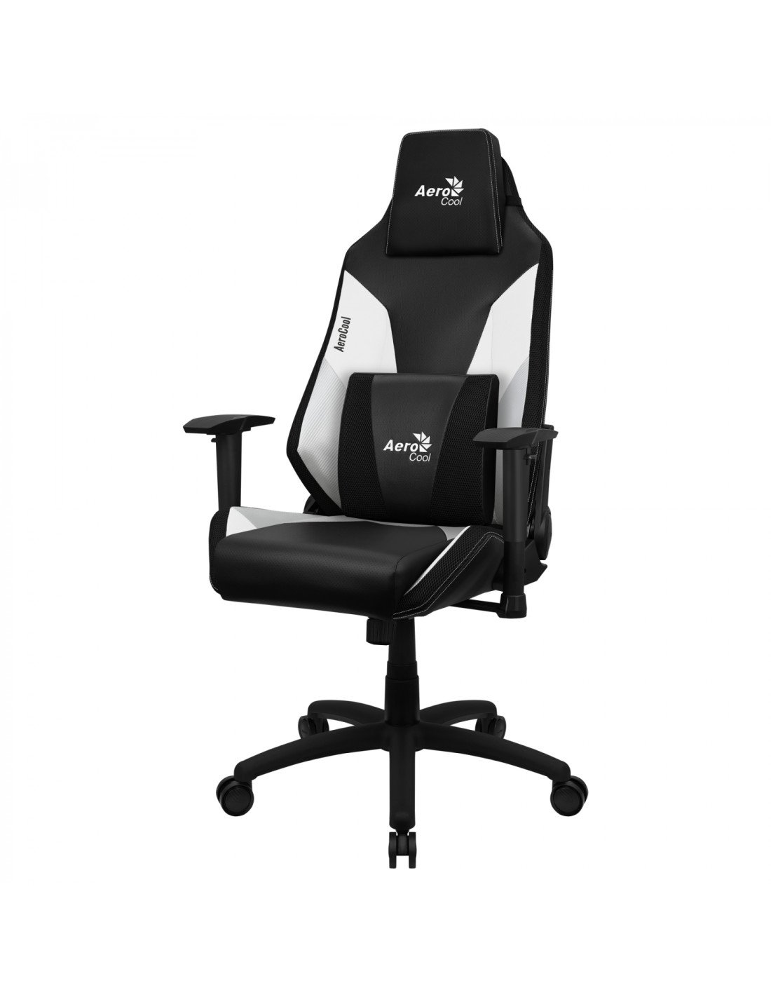 Aerocool Silla gaming profesional cojines acolchados tecnologia air Negro, Gris, Blanco