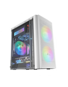 Mars Gaming MC300W Blanco, Caja PC Micro ATX, Cristal Templado,