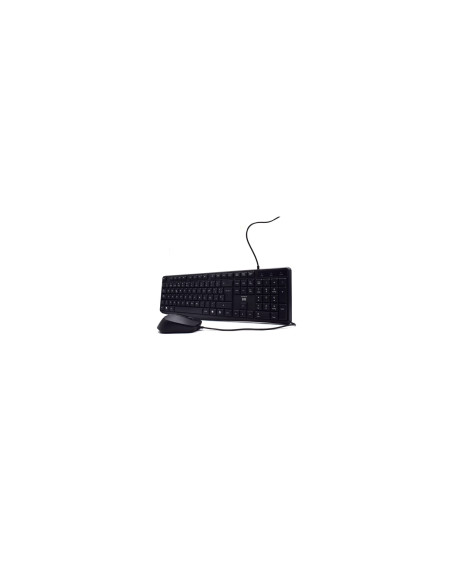 Ewent Teclado USB QWERTY Español+ Raton Ambidextro Optico Negro