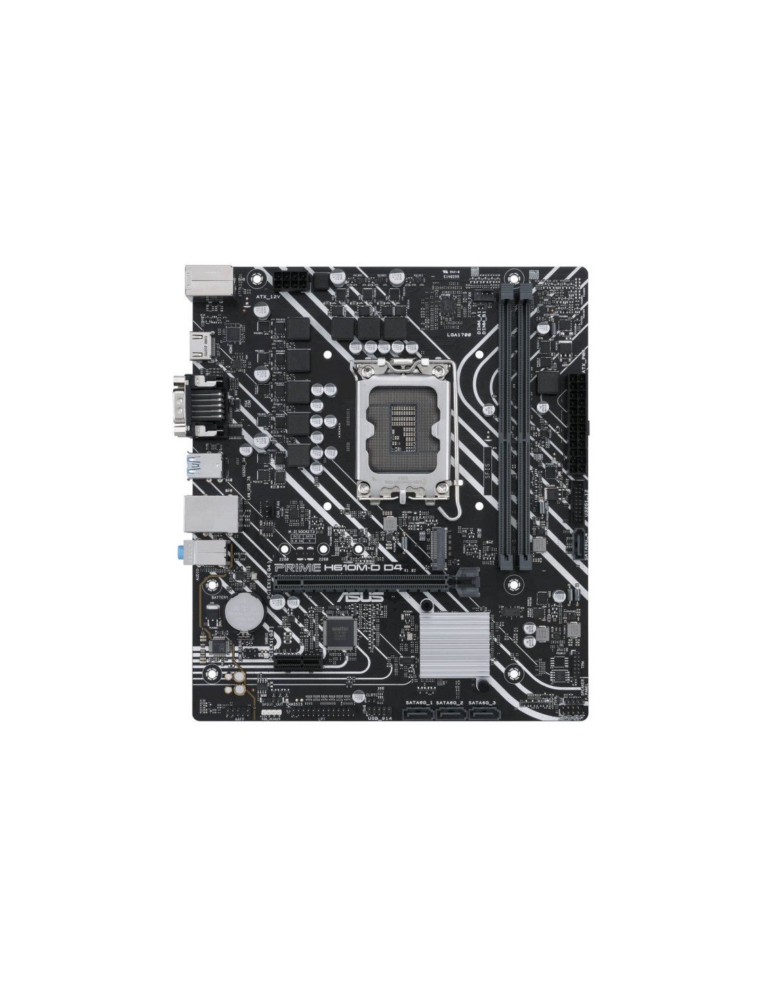 PLACA ASUS PRIME H610M-D D4 INTEL1700 2DDR4 HDMI M.2 PCIE3.0 4SATA3 USB3.2 MATX